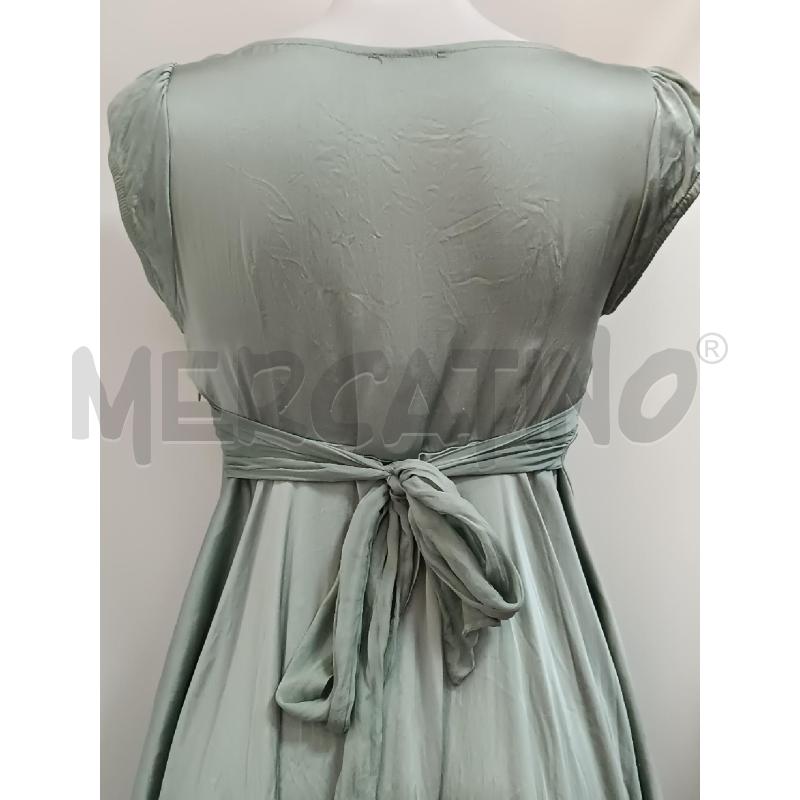VESTITO DONNA MISS MISS BLU GRIGIO 100% SETA CON CINTURINA  | Mercatino dell'Usato Torino tenivelli 2