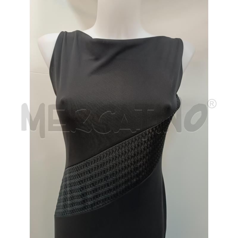 VESTITO DONNA MODA LEIN NERO SMANICATO INSERTO RETE NERO  | Mercatino dell'Usato Torino tenivelli 2