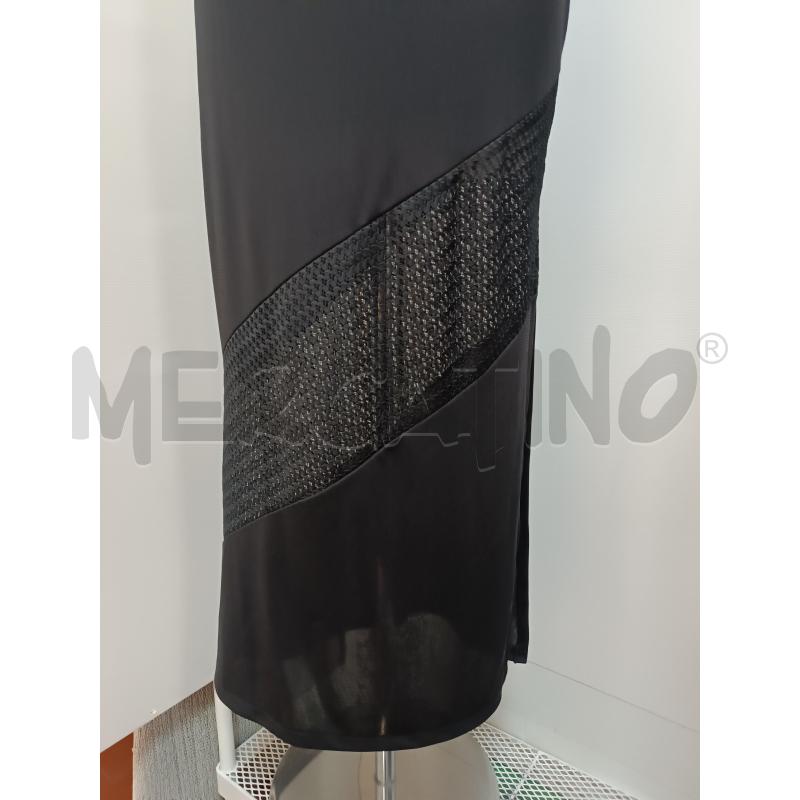 VESTITO DONNA MODA LEIN NERO SMANICATO INSERTO RETE NERO  | Mercatino dell'Usato Torino tenivelli 3