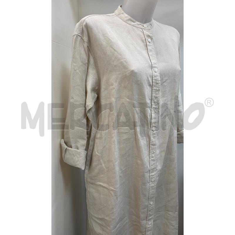 VESTITO DONNA MUJI LINO BEIGE CAMICIONE | Mercatino dell'Usato Torino tenivelli 3