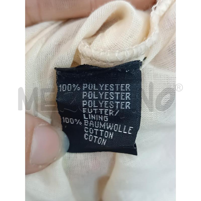 VESTITO DONNA MYSTERY BEIGE FLOREALE ARANCIONE ROSSO A VOLLANT + SCIALLE  | Mercatino dell'Usato Torino tenivelli 5