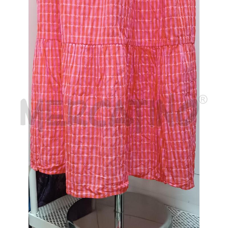 VESTITO DONNA NAF NAF QUADRETTI ROSA ARANCIONE MONOSPALLA  | Mercatino dell'Usato Torino tenivelli 3