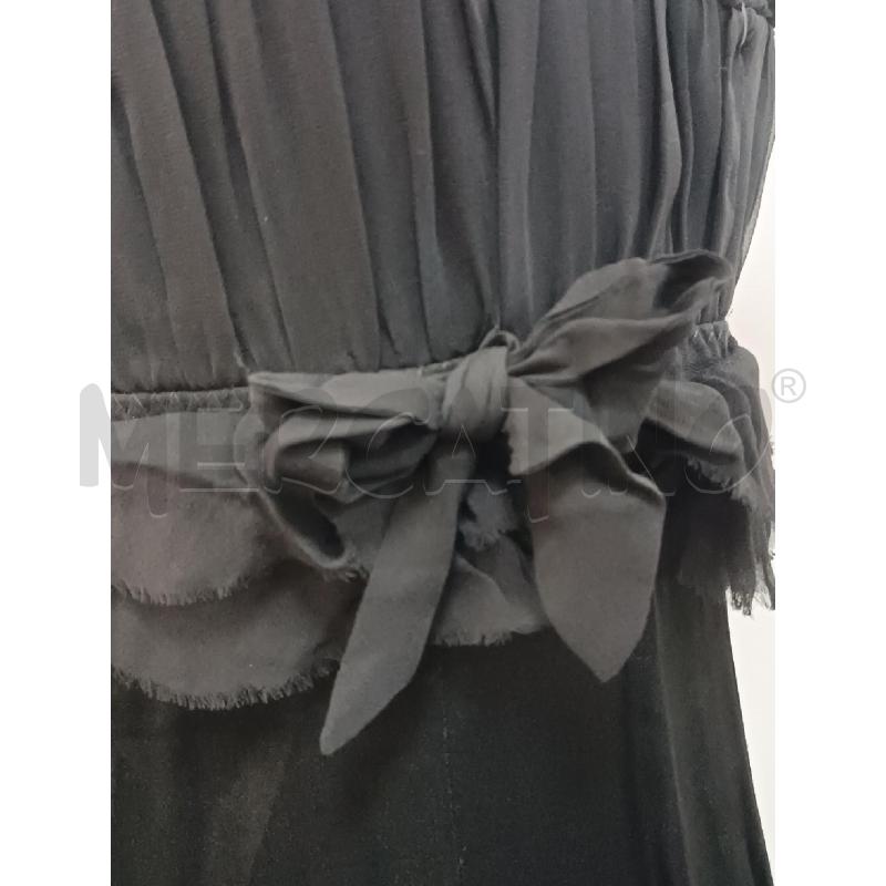 VESTITO DONNA NERO SATINATO BRETELLE TOP TULE  | Mercatino dell'Usato Torino tenivelli 3