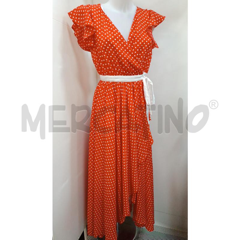 VESTITO DONNA NOSECRETS ROSSO POIS BIANCHI MANICA VOLLANT | Mercatino dell'Usato Torino tenivelli 1
