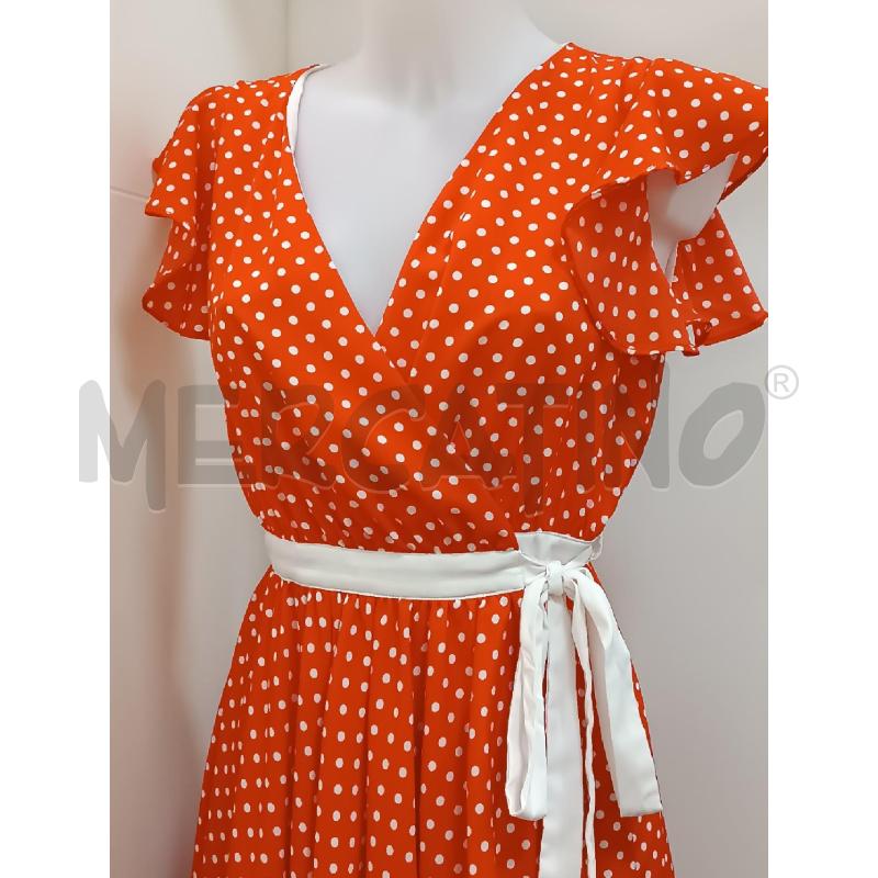 VESTITO DONNA NOSECRETS ROSSO POIS BIANCHI MANICA VOLLANT | Mercatino dell'Usato Torino tenivelli 2
