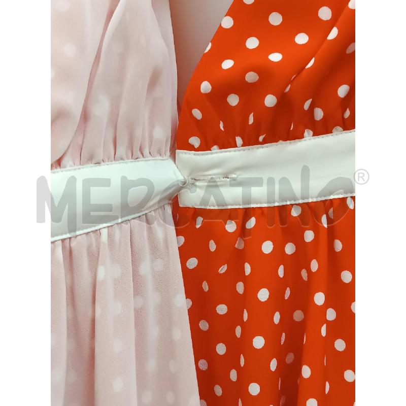VESTITO DONNA NOSECRETS ROSSO POIS BIANCHI MANICA VOLLANT | Mercatino dell'Usato Torino tenivelli 4