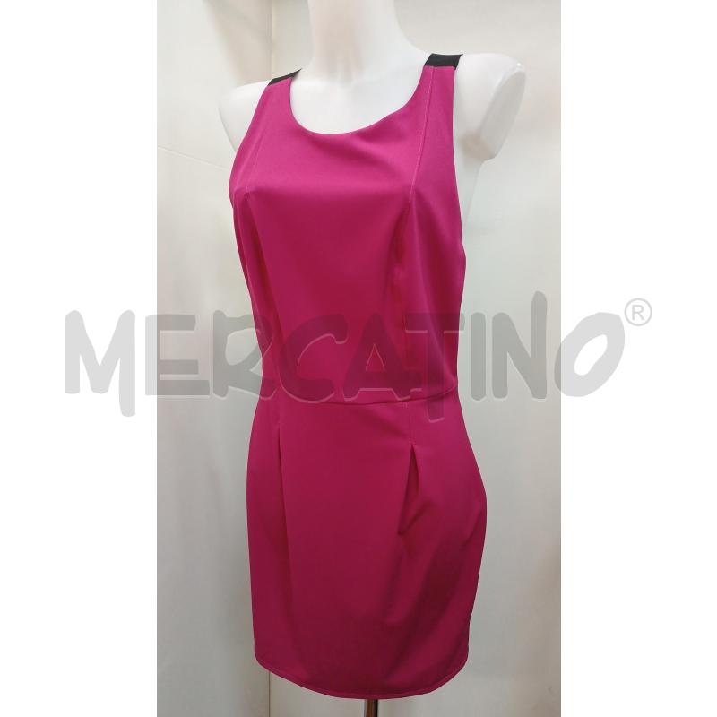 VESTITO DONNA NO NA ROSA FUCSIA BRETELLE NERE  | Mercatino dell'Usato Torino tenivelli 1