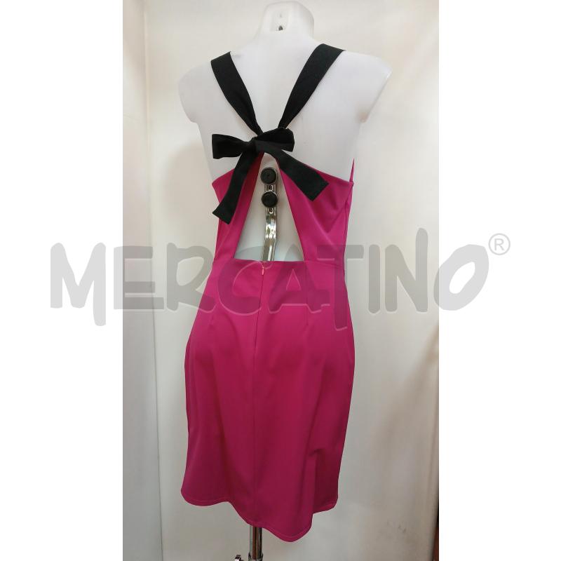 VESTITO DONNA NO NA ROSA FUCSIA BRETELLE NERE  | Mercatino dell'Usato Torino tenivelli 2