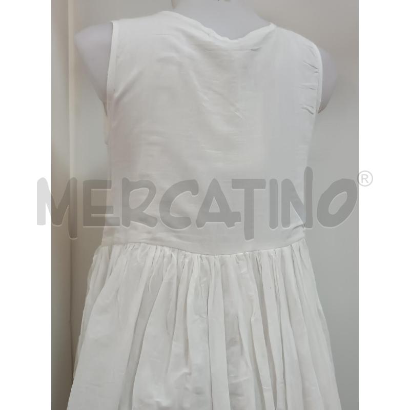 VESTITO DONNA OSITANO BIANCO PANNA RICAMATO A MANO CON TULE E PERLINE  | Mercatino dell'Usato Torino tenivelli 4