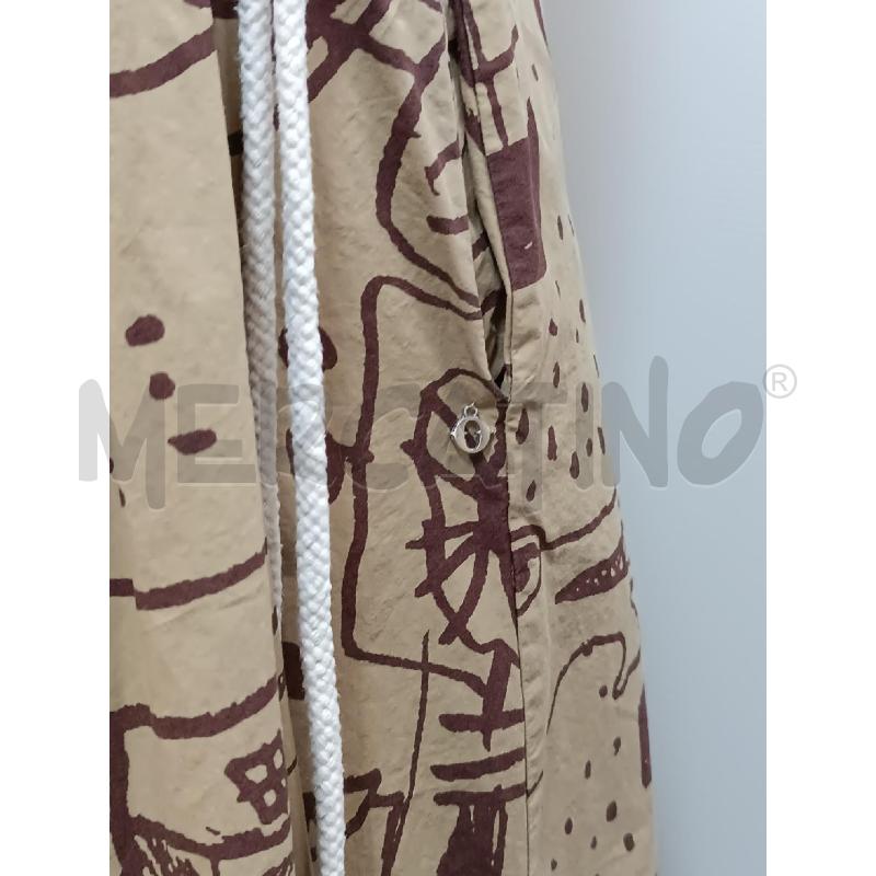 VESTITO DONNA OTTO D'AME SMANICATO BEIGE DISEGNI BORDEAUX  | Mercatino dell'Usato Torino tenivelli 3