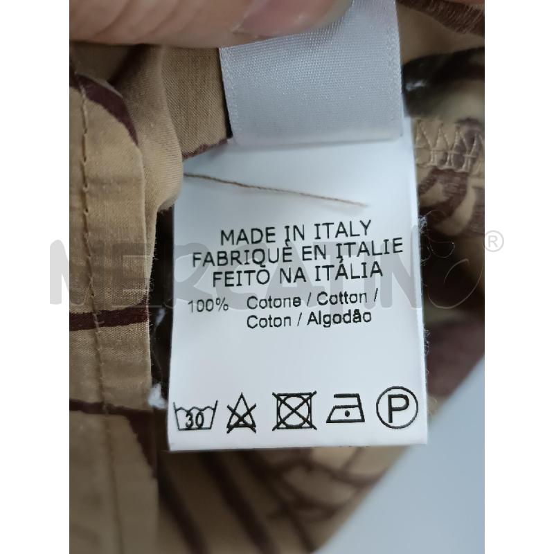 VESTITO DONNA OTTO D'AME SMANICATO BEIGE DISEGNI BORDEAUX  | Mercatino dell'Usato Torino tenivelli 4