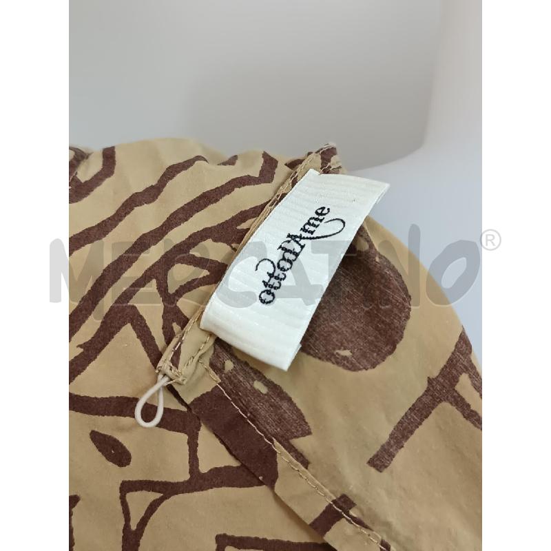 VESTITO DONNA OTTO D'AME SMANICATO BEIGE DISEGNI BORDEAUX  | Mercatino dell'Usato Torino tenivelli 5