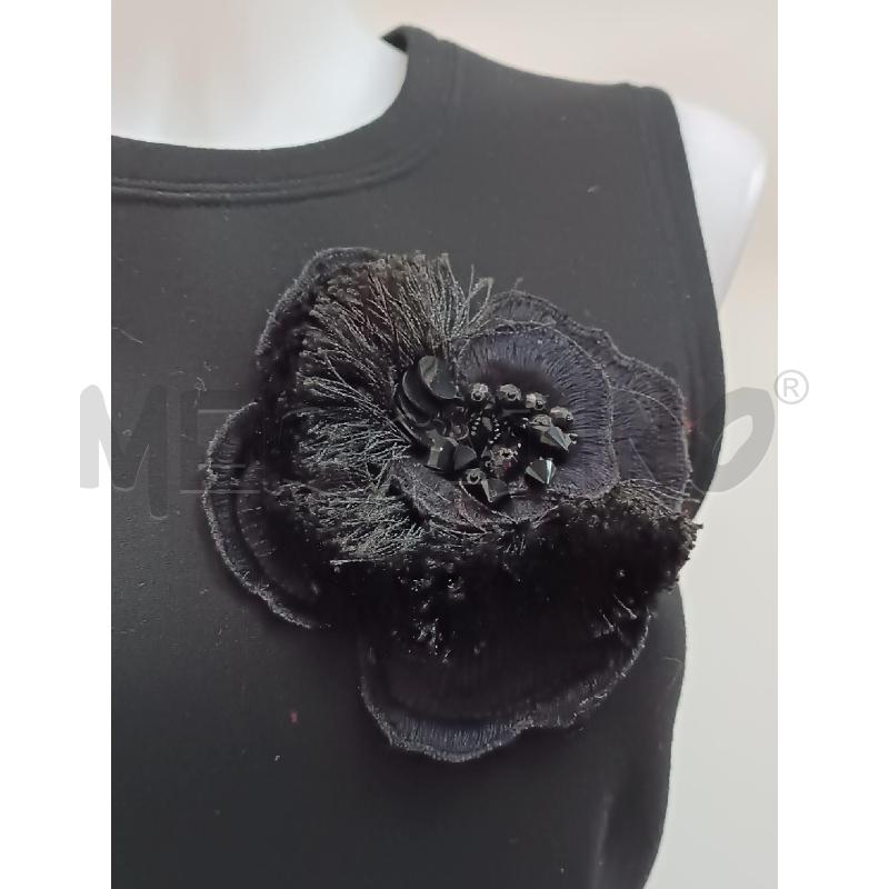 VESTITO DONNA PAROSH NERO SMANICATO FIORE FRANGE  | Mercatino dell'Usato Torino tenivelli 2