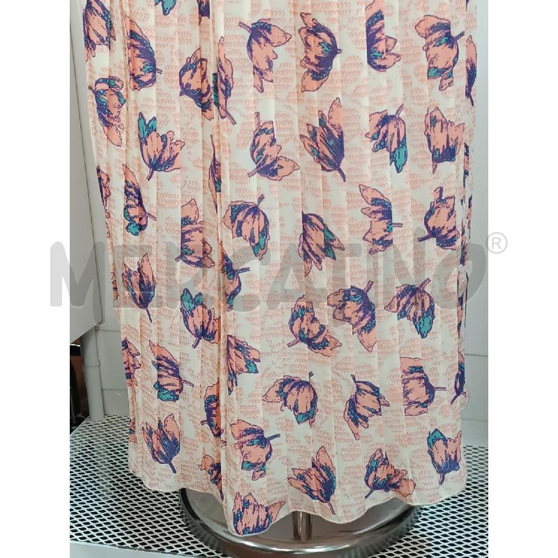 VESTITO DONNA PATRIZIA PEPE BEIGE FIORI ROSA VERDE SMANICATO  | Mercatino dell'Usato Torino tenivelli 3