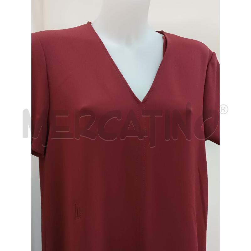 VESTITO DONNA PENNYBLACK BORDEAUX 1/2 MANICA SCOLLO V  | Mercatino dell'Usato Torino tenivelli 2