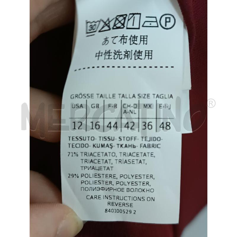 VESTITO DONNA PENNYBLACK BORDEAUX 1/2 MANICA SCOLLO V  | Mercatino dell'Usato Torino tenivelli 4