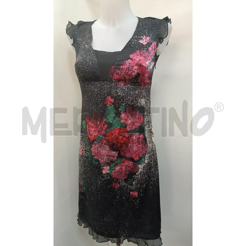 VESTITO DONNA PENNYBLACK NERA SMANICATA FANTASIA FIORI EFFETTO MACULATO  | Mercatino dell'Usato Torino tenivelli 1