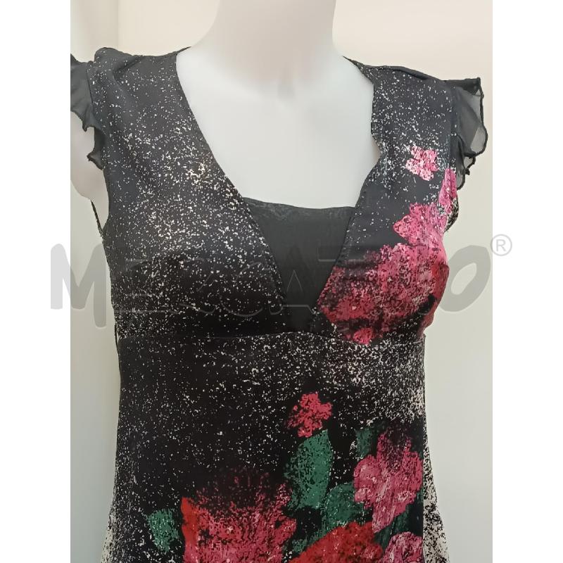 VESTITO DONNA PENNYBLACK NERA SMANICATA FANTASIA FIORI EFFETTO MACULATO  | Mercatino dell'Usato Torino tenivelli 2