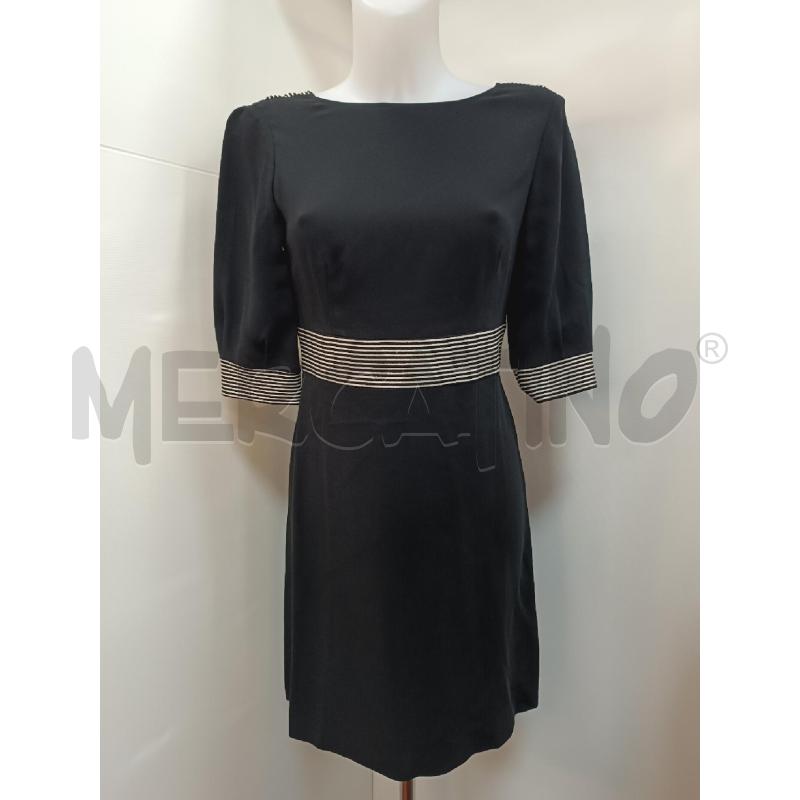 VESTITO DONNA PENNYBLACK NERO RIGHE BIANCHE | Mercatino dell'Usato Torino tenivelli 1