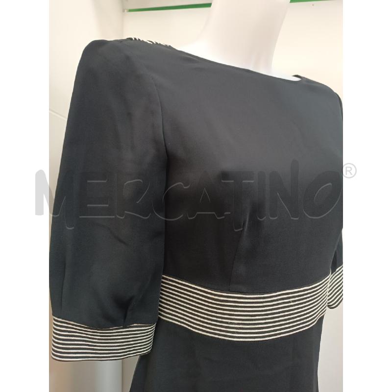 VESTITO DONNA PENNYBLACK NERO RIGHE BIANCHE | Mercatino dell'Usato Torino tenivelli 2