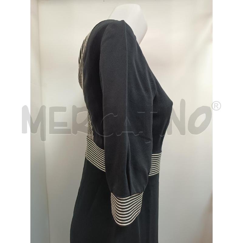 VESTITO DONNA PENNYBLACK NERO RIGHE BIANCHE | Mercatino dell'Usato Torino tenivelli 3