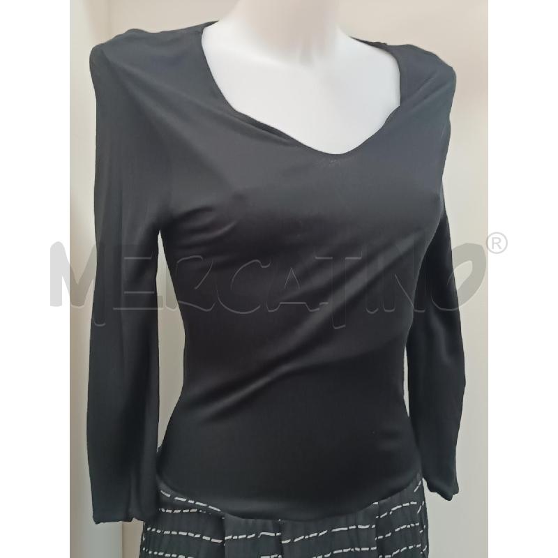VESTITO DONNA PHILIPPE MATIGNON NERA GONNA LINEE BIANCHE  | Mercatino dell'Usato Torino tenivelli 2