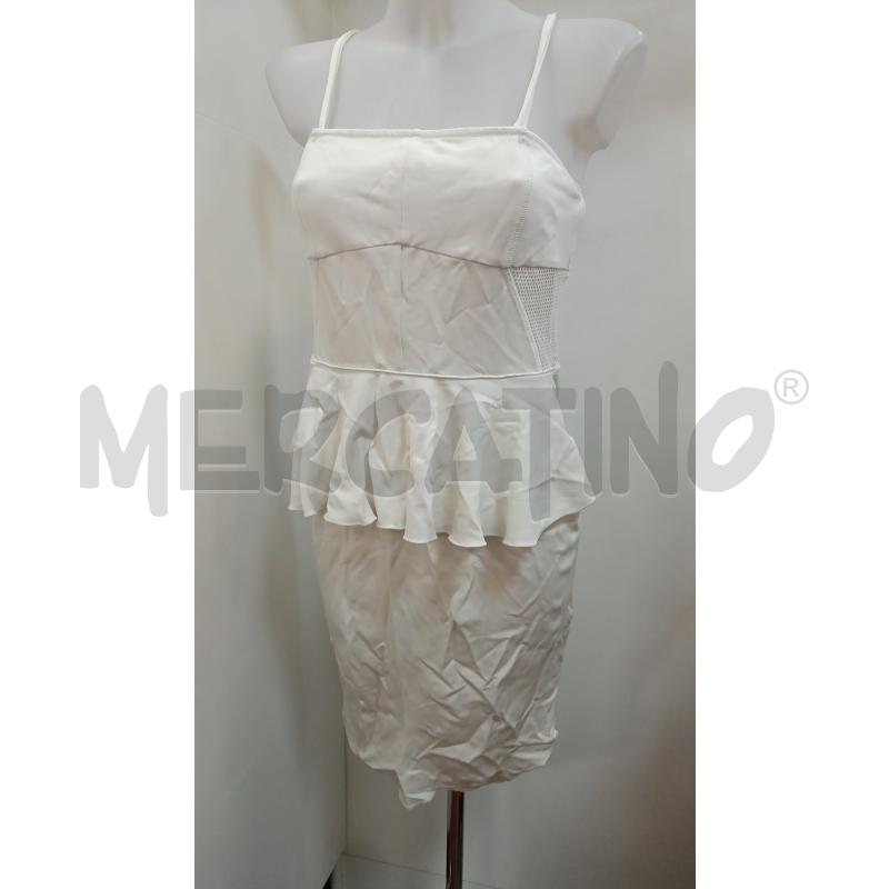 VESTITO DONNA PINKOP BIANCO A BRETELLE INSERTI RETE  | Mercatino dell'Usato Torino tenivelli 1