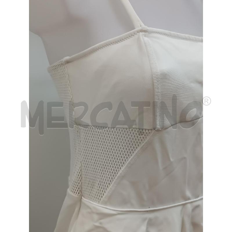 VESTITO DONNA PINKOP BIANCO A BRETELLE INSERTI RETE  | Mercatino dell'Usato Torino tenivelli 2