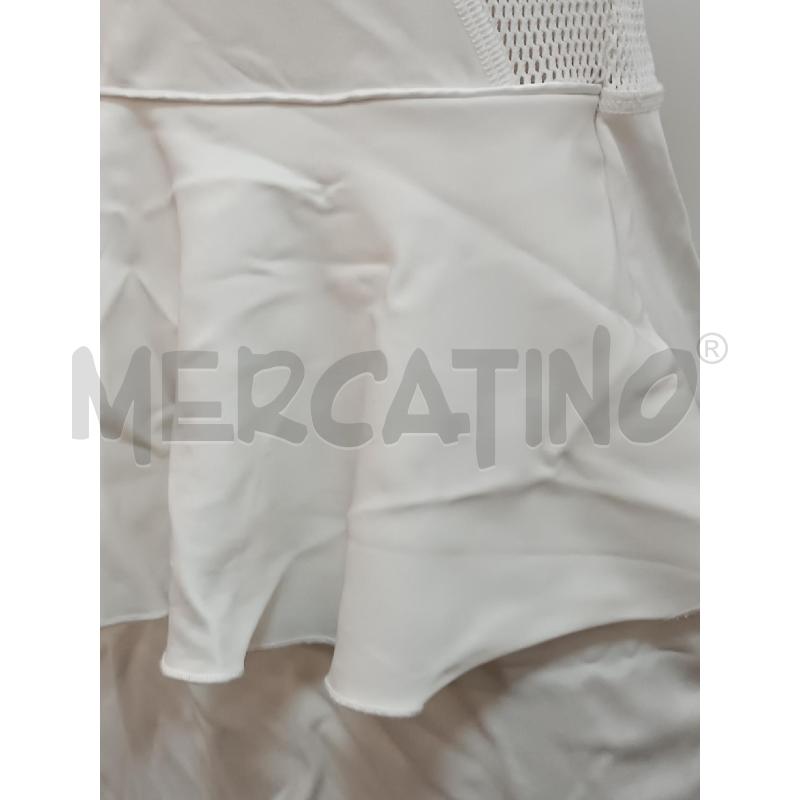 VESTITO DONNA PINKOP BIANCO A BRETELLE INSERTI RETE  | Mercatino dell'Usato Torino tenivelli 3