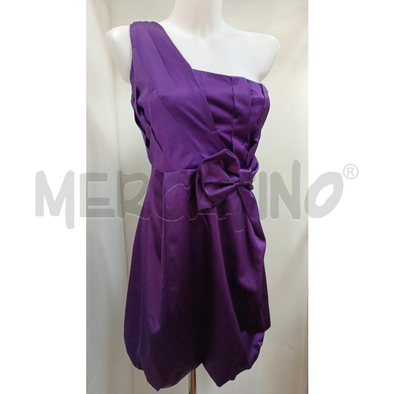 VESTITO DONNA PINKO DI RASO VIOLA MONOSPALLA  | Mercatino dell'Usato Torino tenivelli 1