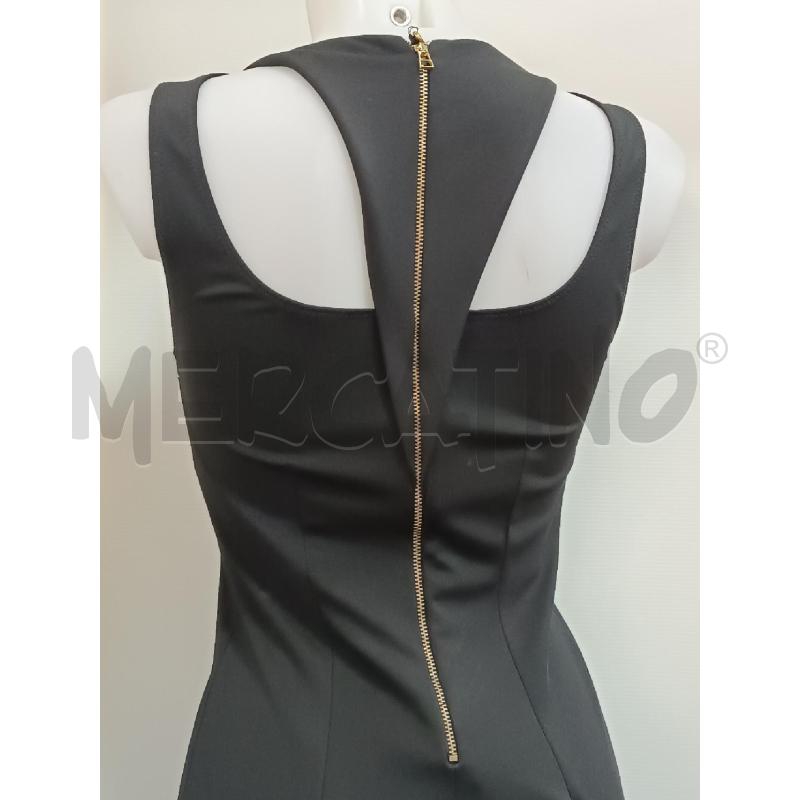 VESTITO DONNA PINKO NERO SMANICATO TUBINO ZIP DORATO DIETRO  | Mercatino dell'Usato Torino tenivelli 3