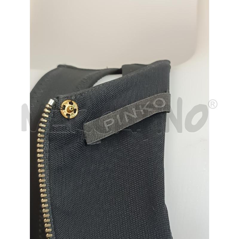 VESTITO DONNA PINKO NERO SMANICATO TUBINO ZIP DORATO DIETRO  | Mercatino dell'Usato Torino tenivelli 4