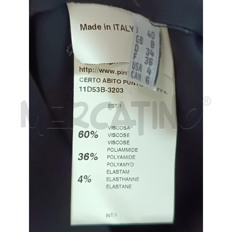 VESTITO DONNA PINKO NERO SMANICATO TUBINO ZIP DORATO DIETRO  | Mercatino dell'Usato Torino tenivelli 5