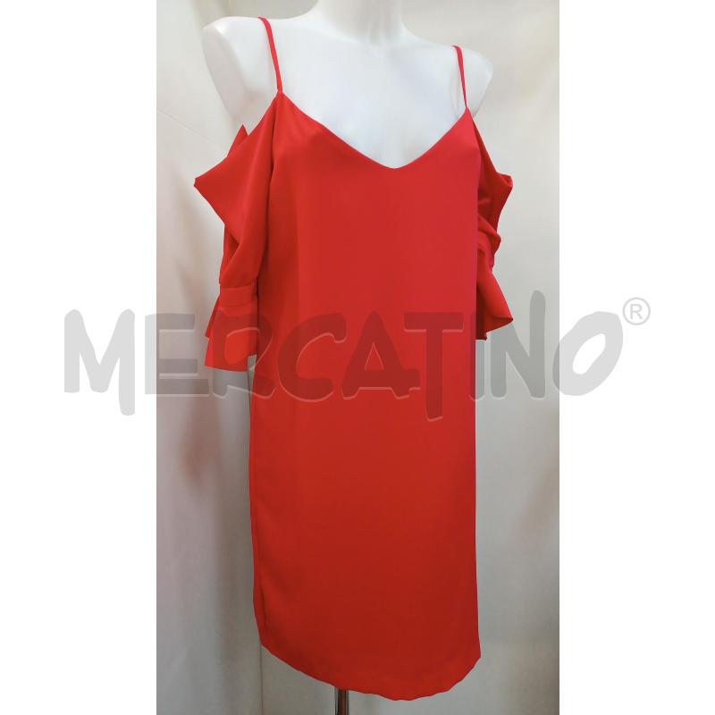 VESTITO DONNA PINKO ROSSO FRAGOLA 1/2MANICA VOLANT  | Mercatino dell'Usato Torino tenivelli 1