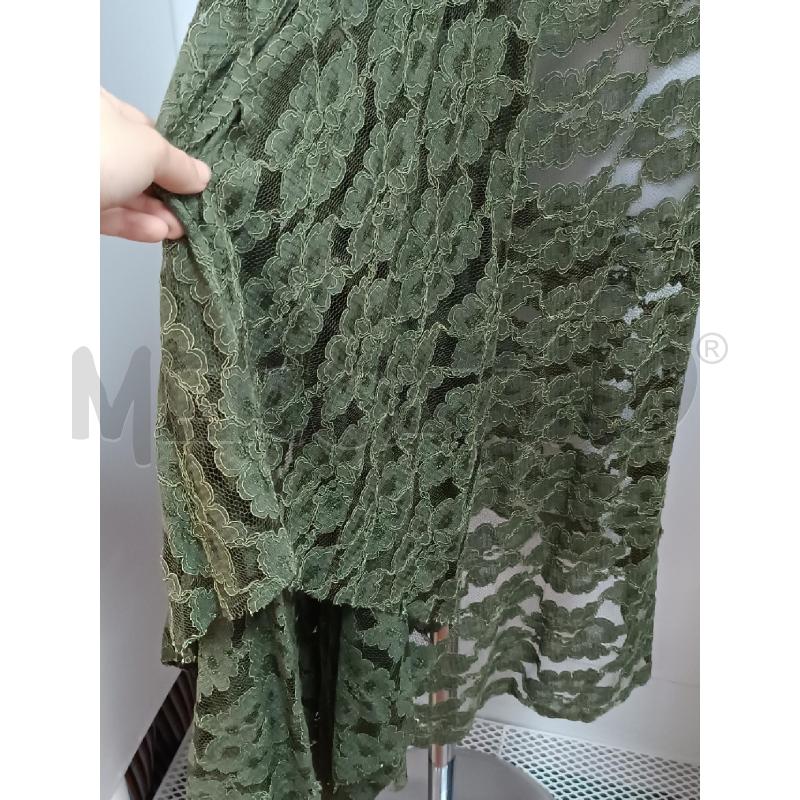 VESTITO DONNA PIZZO VERDONE BRETELLE FIORI PAILLETTES  | Mercatino dell'Usato Torino tenivelli 4