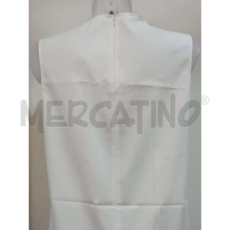 VESTITO DONNA PRIMACLASSE BIANCO RIGHE BEIGE MONDO | Mercatino dell'Usato Torino tenivelli 4