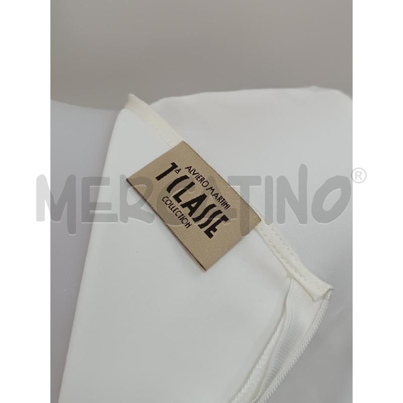 VESTITO DONNA PRIMACLASSE BIANCO RIGHE BEIGE MONDO | Mercatino dell'Usato Torino tenivelli 5