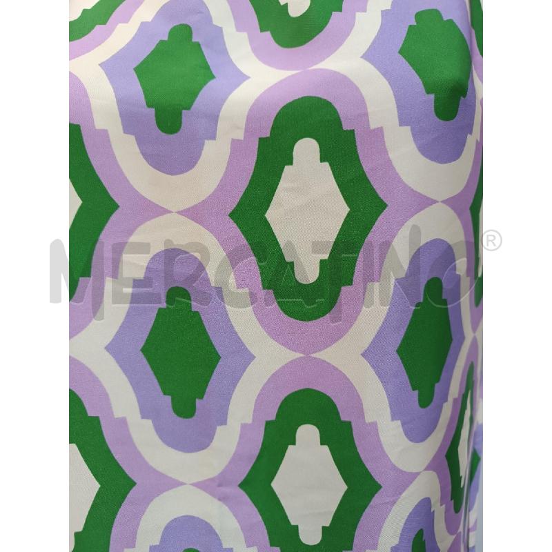 VESTITO DONNA REBELQUEEN FANTASIA GEOMETRICA VIOLA VERDE SMANICATO  | Mercatino dell'Usato Torino tenivelli 2