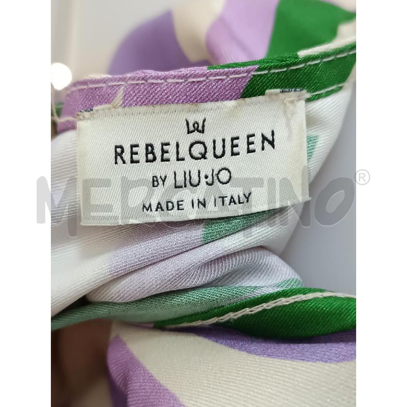 VESTITO DONNA REBELQUEEN FANTASIA GEOMETRICA VIOLA VERDE SMANICATO  | Mercatino dell'Usato Torino tenivelli 5