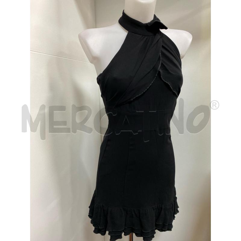 VESTITO DONNA RED VALENTINO NERO VOLLANT IN BASSO FIOCCO NELLA NUCA  | Mercatino dell'Usato Torino tenivelli 2