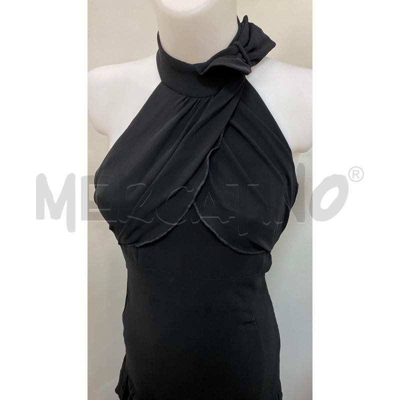 VESTITO DONNA RED VALENTINO NERO VOLLANT IN BASSO FIOCCO NELLA NUCA  | Mercatino dell'Usato Torino tenivelli 3