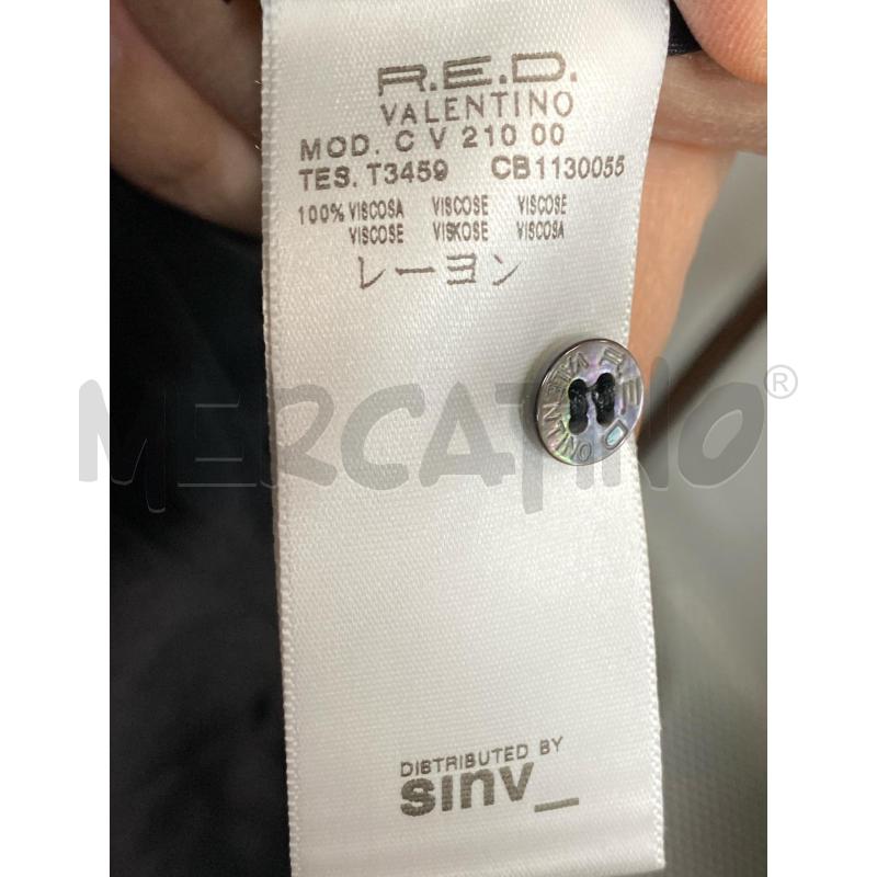 VESTITO DONNA RED VALENTINO NERO VOLLANT IN BASSO FIOCCO NELLA NUCA  | Mercatino dell'Usato Torino tenivelli 5