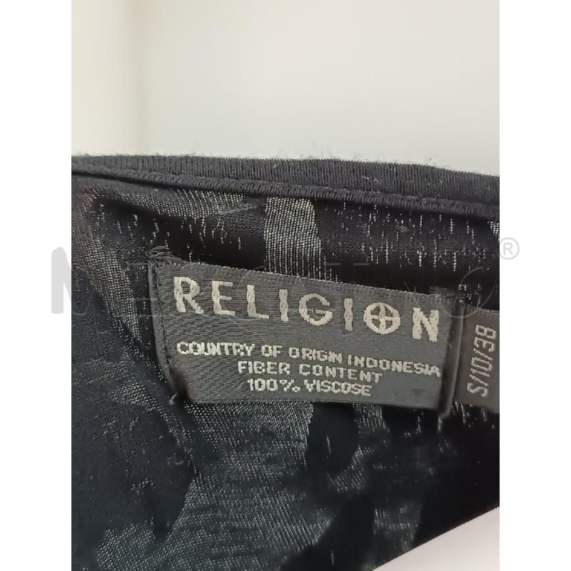 VESTITO DONNA RELIGION NERO SMANICATO MACULATO ECOPELLE  | Mercatino dell'Usato Torino tenivelli 5