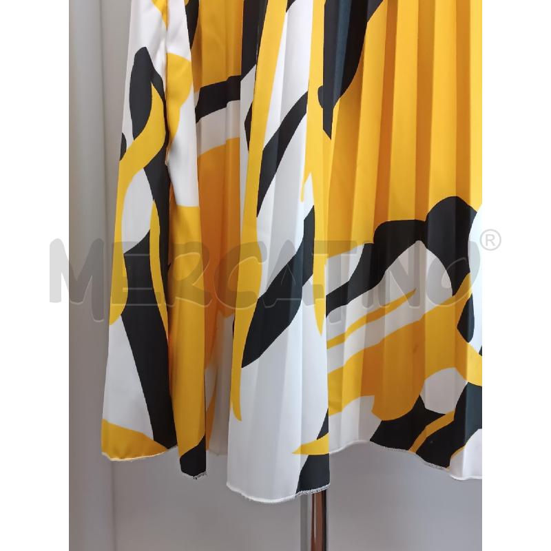 VESTITO DONNA RINASCIMENTO BIANCO SMANICATO FANTASIA GIALLO NERO  | Mercatino dell'Usato Torino tenivelli 3