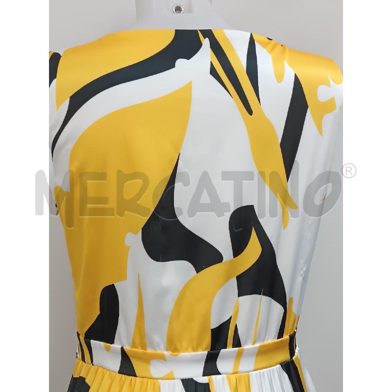 VESTITO DONNA RINASCIMENTO BIANCO SMANICATO FANTASIA GIALLO NERO  | Mercatino dell'Usato Torino tenivelli 4