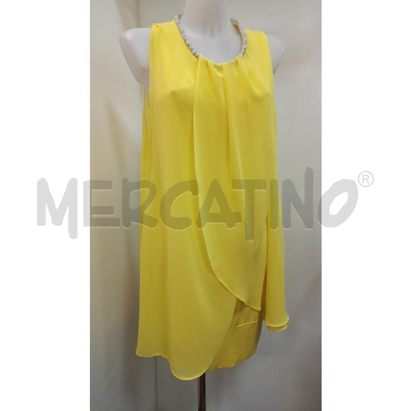 VESTITO DONNA RINASCIMENTO GIALLO ACCESO SMANICATO  | Mercatino dell'Usato Torino tenivelli 1