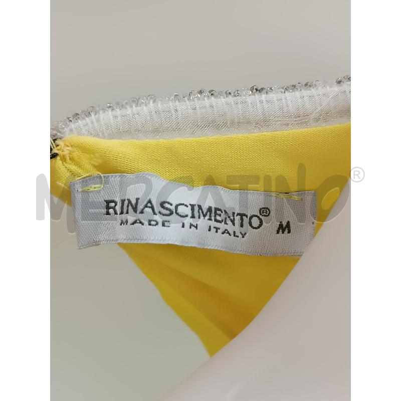 VESTITO DONNA RINASCIMENTO GIALLO ACCESO SMANICATO  | Mercatino dell'Usato Torino tenivelli 5