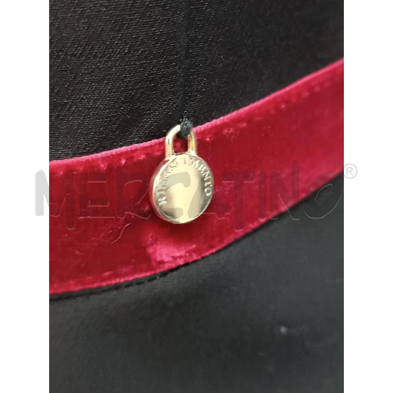 VESTITO DONNA RINASCIMENTO NERO VELLUTO ROSSO MANICA LUNGA  | Mercatino dell'Usato Torino tenivelli 4