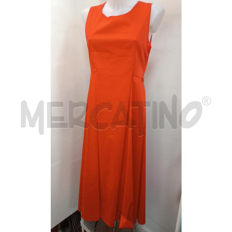 VESTITO DONNA ROSSO SMANICATO MADE ITALY TASCHE LATERALE | Mercatino dell'Usato Torino tenivelli 1