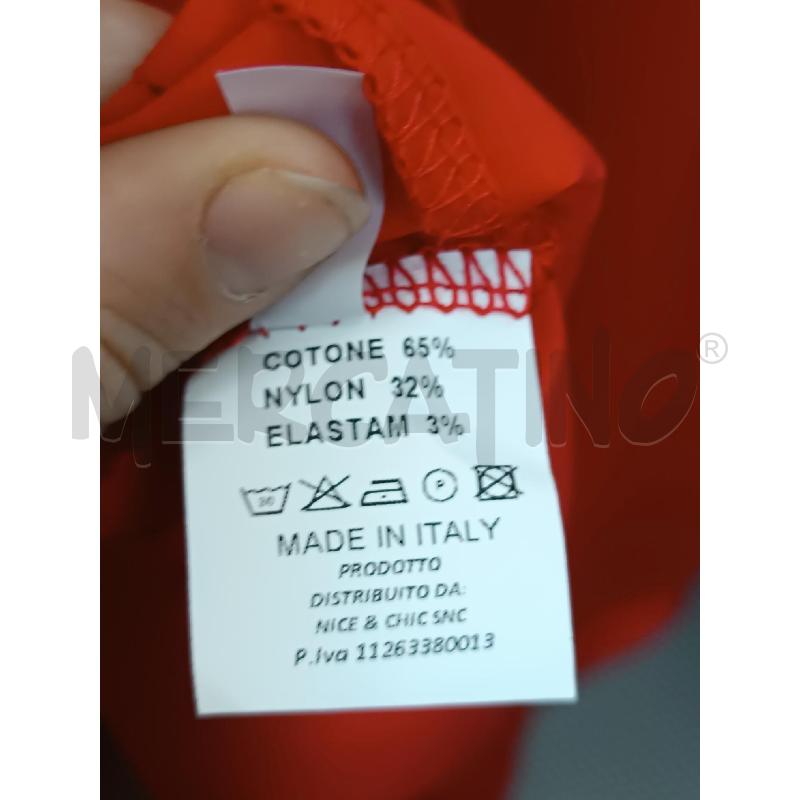 VESTITO DONNA ROSSO SMANICATO MADE ITALY TASCHE LATERALE | Mercatino dell'Usato Torino tenivelli 4